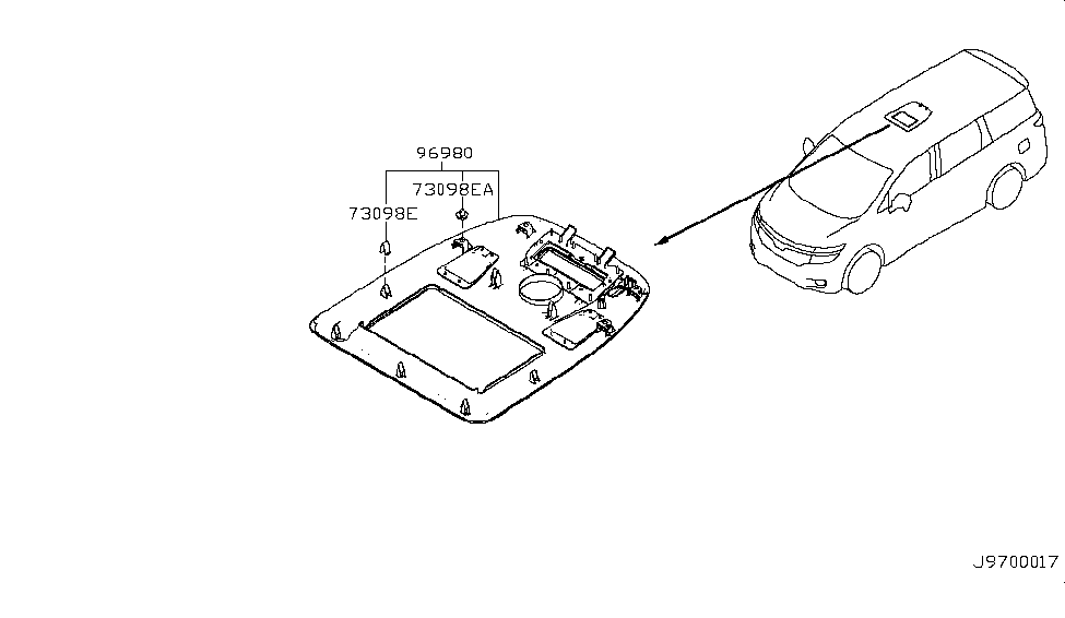 Nissan 96938-1JA0A Clip