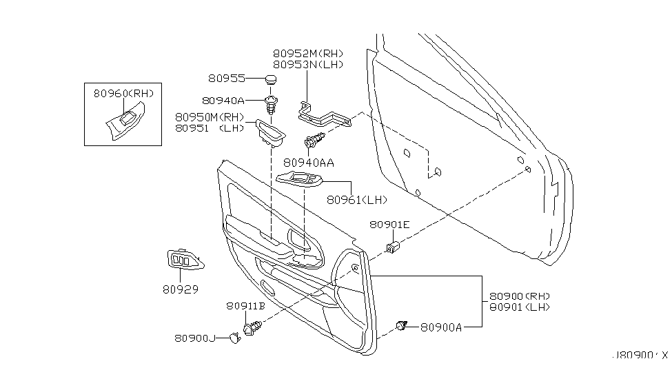 Nissan 80942-2Y002 Cap-Finisher Clip