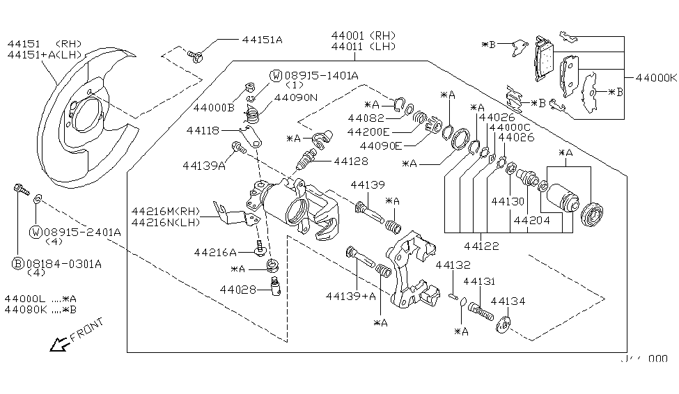 Nissan 44196-31U10 Guide-Adjust Cable,LH