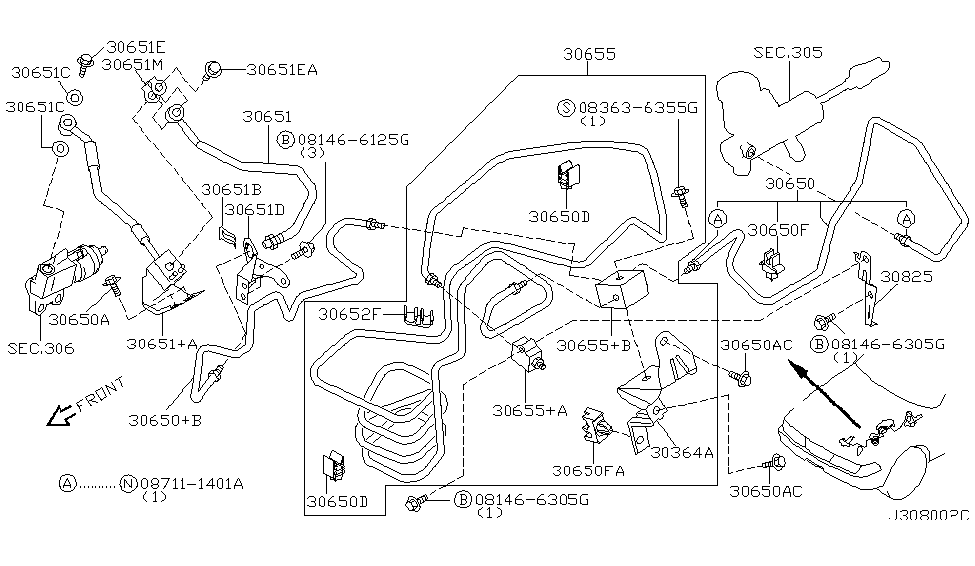 Nissan 08711-1401A Nut-FLARED