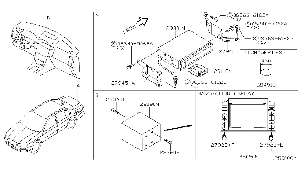 Nissan 28090-5Y700 Display Assembly-Navigation