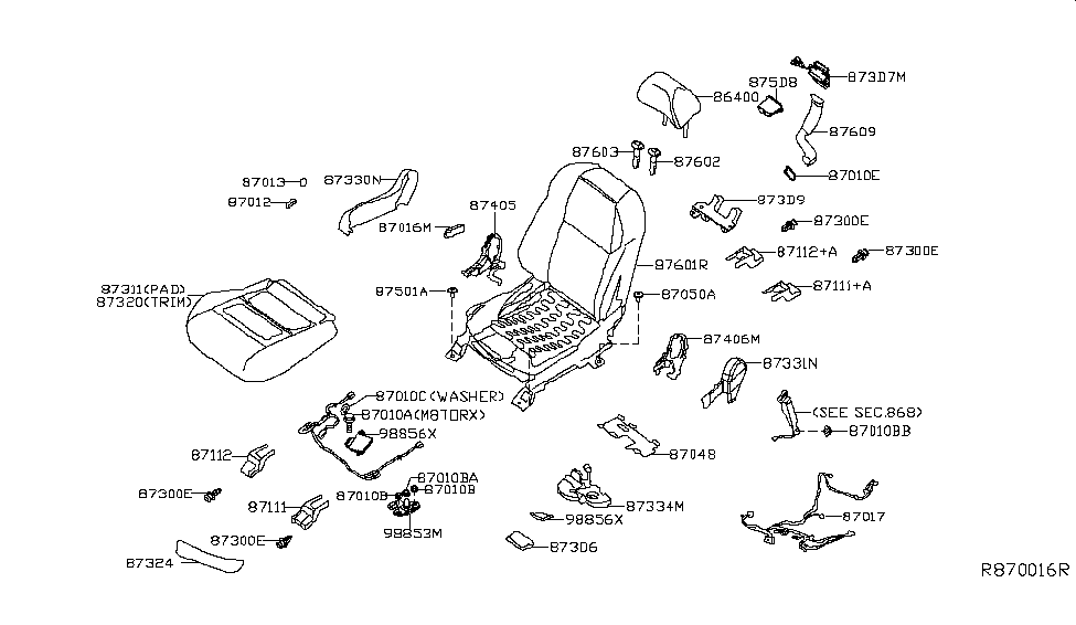 Nissan 01225-0029U Nut