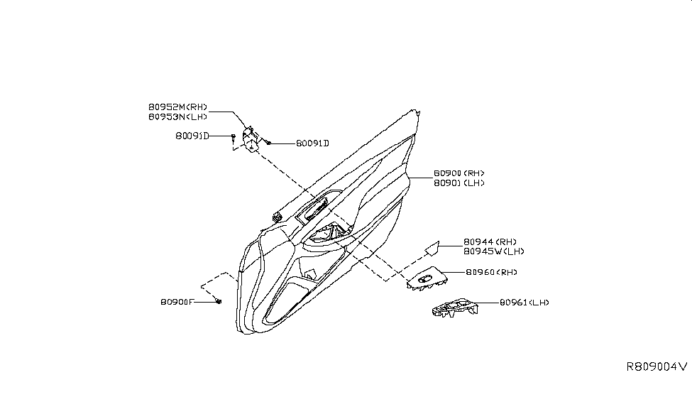 Nissan 809A9-4RA0A Screw