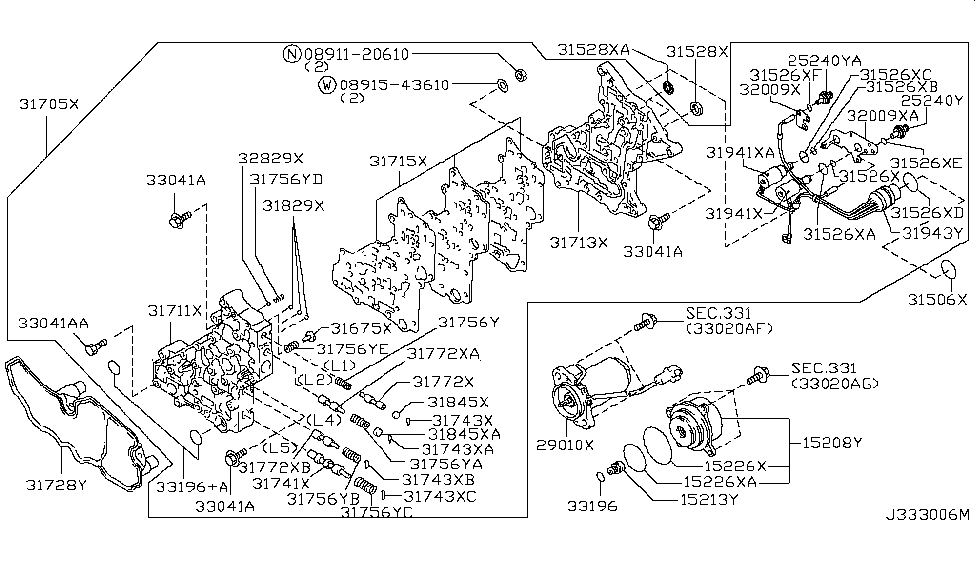 Nissan 31713-7S110 Body-Control Valve,Lower