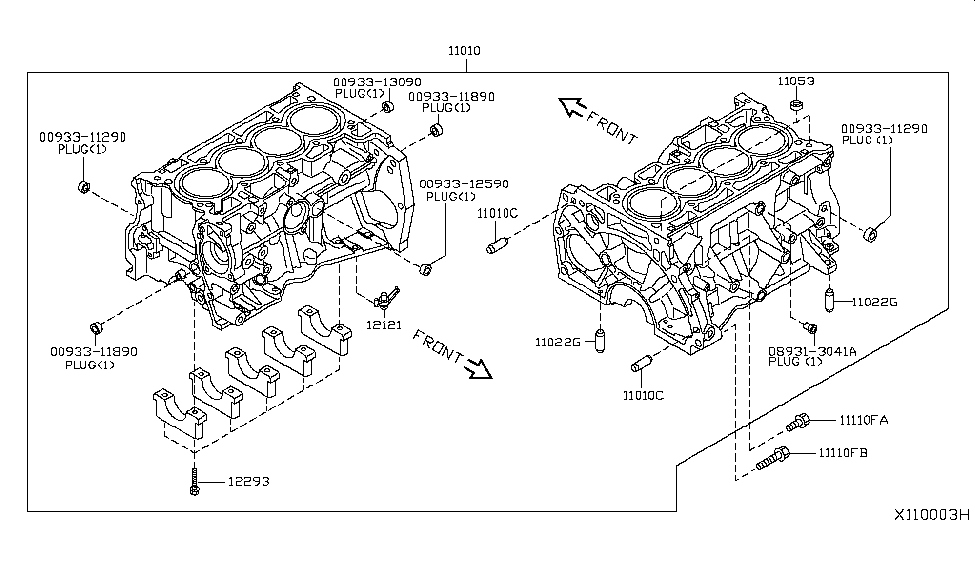 Nissan 00933-12590 Plug
