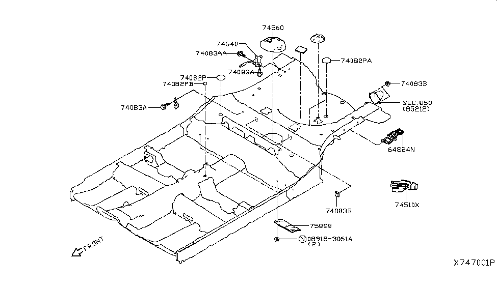 Nissan G4560-3WCAA Bracket-MUFFLER Mounting,Rear