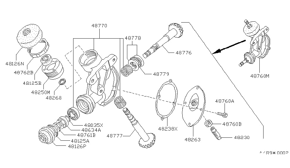 48230-25C00 Nissan Block Assy-Friction