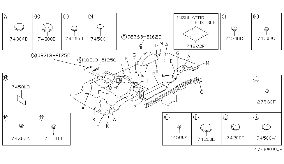 Nissan 08313-6125C Bolt