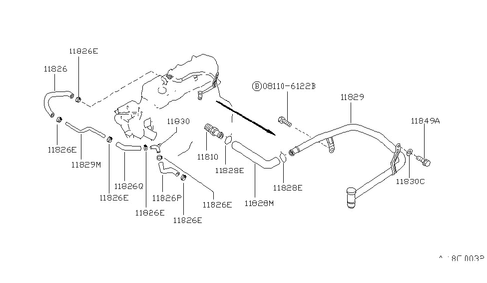 Nissan 11916-17C00 Bolt-Hex