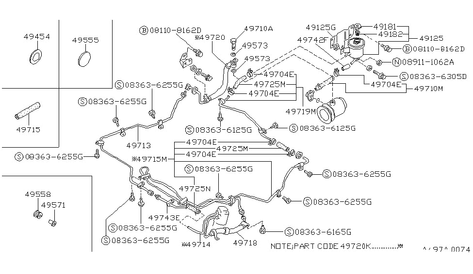 Nissan 49720-17C26 Hose Control Valve