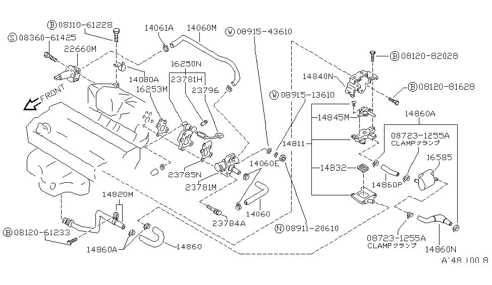 Nissan 16144-D4215 Screw-Idle Adjust