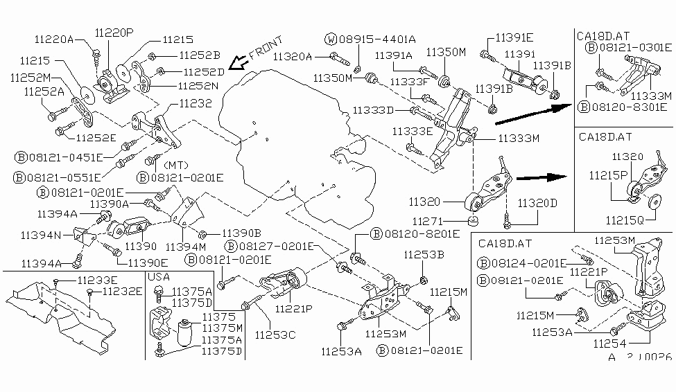 Nissan 01121-04661 Bolt