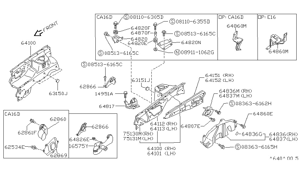 Nissan 08110-6305D Bolt