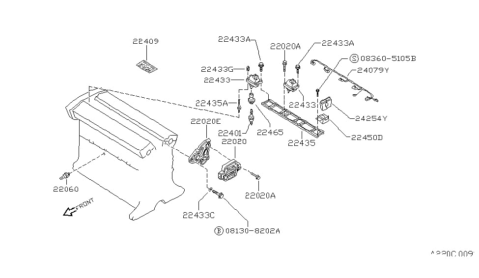 Nissan 22439-85M01 Stud