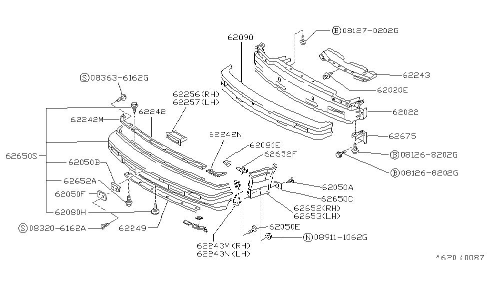 Nissan 08320-6162A Screw