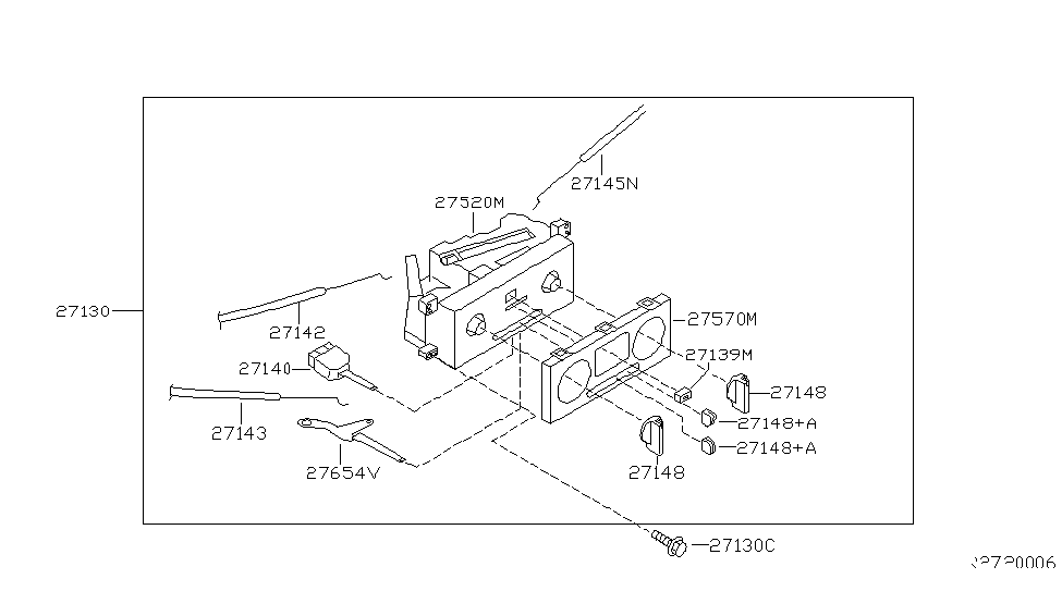 Nissan 27540-8B400 Cable-Control,Air Intake Door