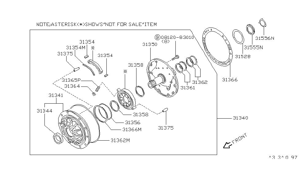 Nissan 31349-41X00 Pin Pivot Oil Pump