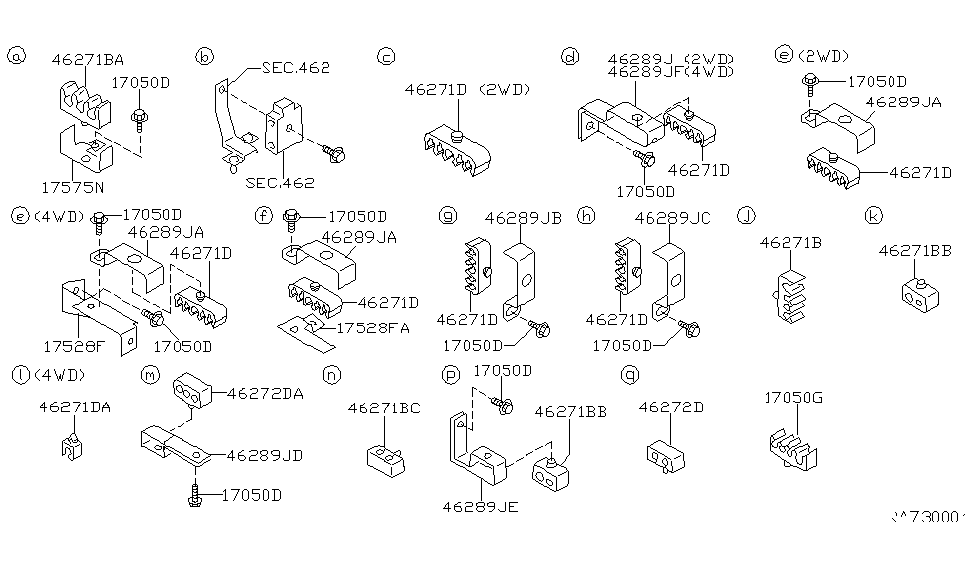 Nissan 46289-3S515 Clamp-Tube