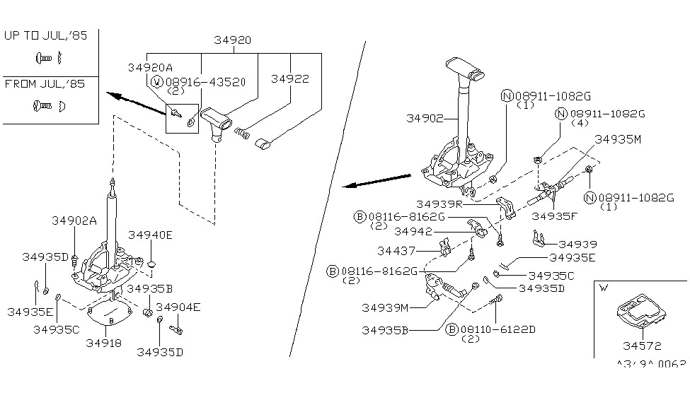 Nissan 34939-04E02 Bracket IDLER Control