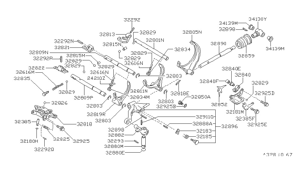 Nissan 34139-03E00 Bush YOKE STRKE