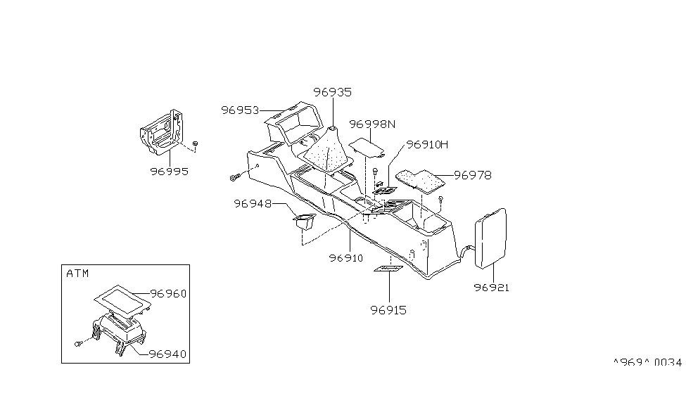 Nissan 96930-01E00 Plug-Switch Hole