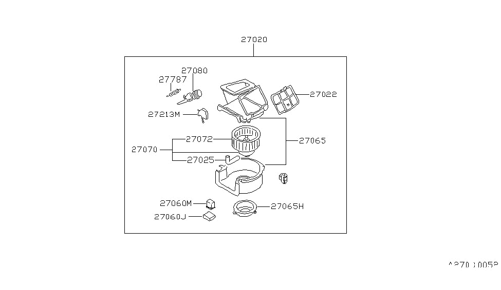 Nissan 27235-13E02 Case ASY Blower