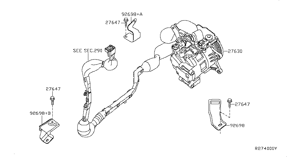 Nissan 92698-JA820 Bracket-Harness