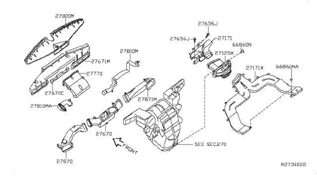 2006 Nissan Quest Nozzle & Duct Diagram 2