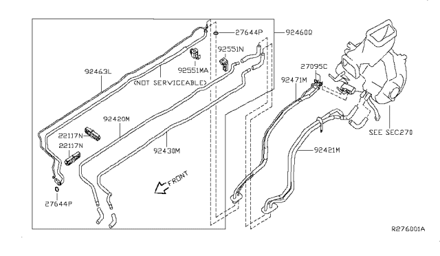 2010 Nissan Quest Pipe-Cooler Diagram for 92460-5Z000