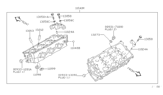 2010 Nissan Quest Cylinder Head & Rocker Cover Diagram 3