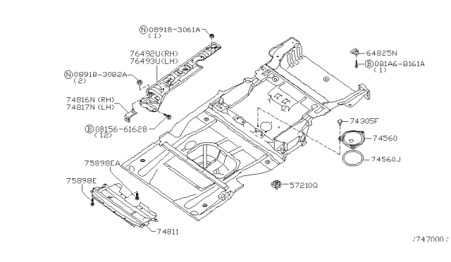 2005 Nissan Quest Floor Fitting Diagram 2