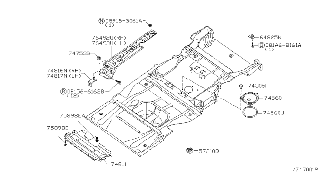 2006 Nissan Quest Floor Fitting Diagram 2