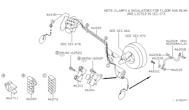 2004 Nissan Quest Tube Complete-Brake Diagram for 46220-CK005