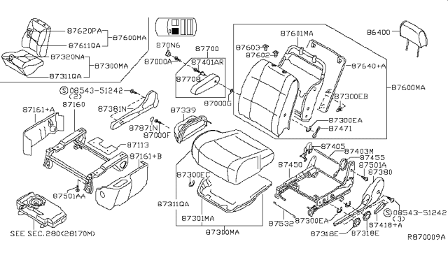 2005 Nissan Quest Front Seat Diagram 2