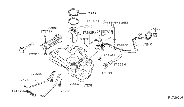 2009 Nissan Quest Fuel Tank Diagram