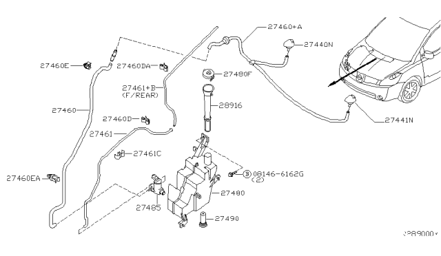 2005 Nissan Quest Windshield Washer Diagram 1