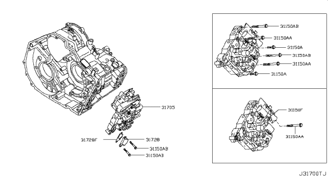 2010 Nissan Quest Control Valve (ATM) Diagram