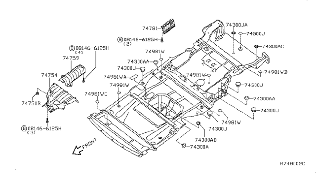 2010 Nissan Quest Floor Fitting Diagram 1