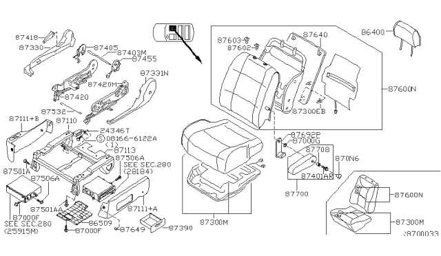 2005 Nissan Quest Front Seat Diagram 13