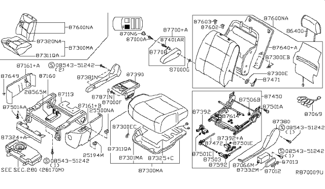 2005 Nissan Quest Front Seat Diagram 5