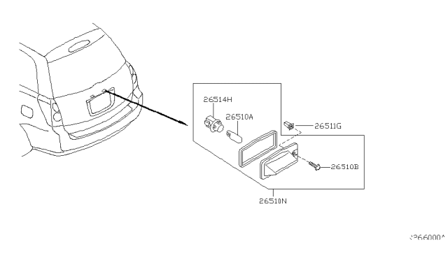 2007 Nissan Quest Licence Plate Lamp Diagram