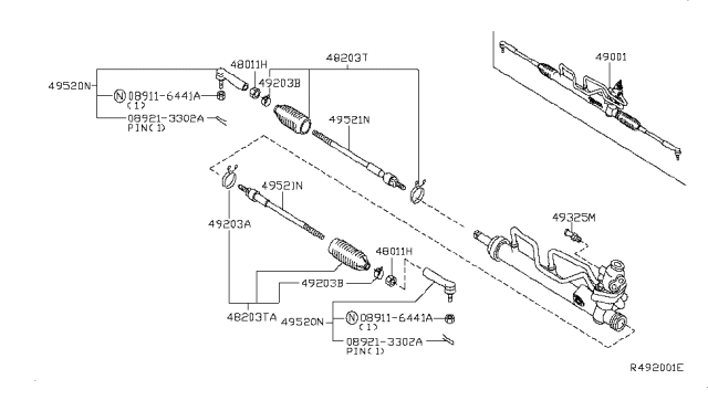 2009 Nissan Quest Power Steering Gear Diagram