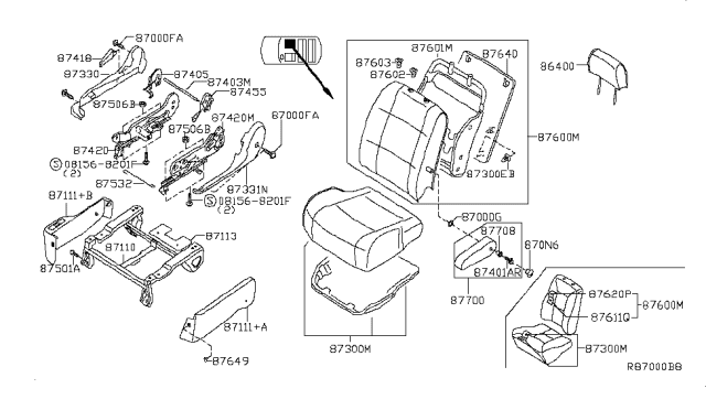 2008 Nissan Quest Front Seat Diagram 10