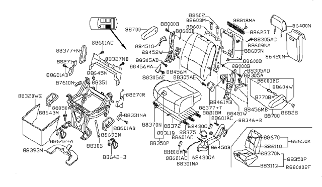 2007 Nissan Quest Rear Seat Diagram 2