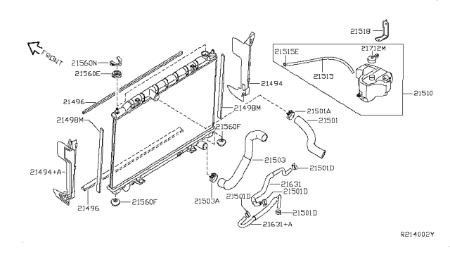 2005 Nissan Quest Radiator,Shroud & Inverter Cooling Diagram 1