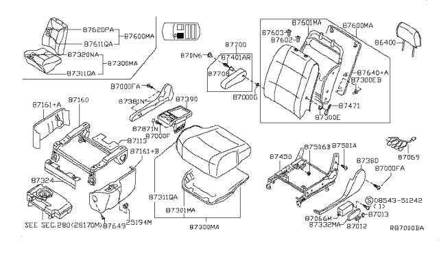 2008 Nissan Quest Front Seat Diagram 6