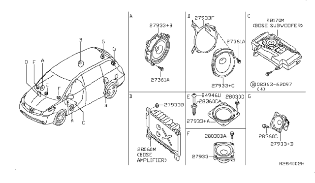 2008 Nissan Quest Speaker Diagram 2