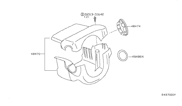 2007 Nissan Quest Cover-Steering Lock Diagram for 48474-5Z000