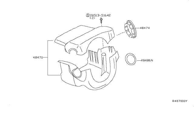 2007 Nissan Quest Cover Set-Steering Column Diagram for 48470-5Z012