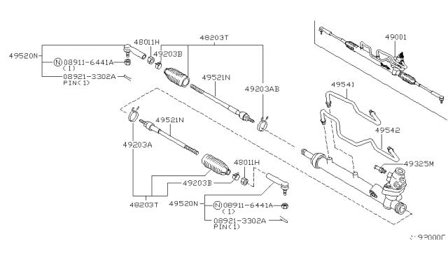 2008 Nissan Quest Power Steering Gear Diagram 1